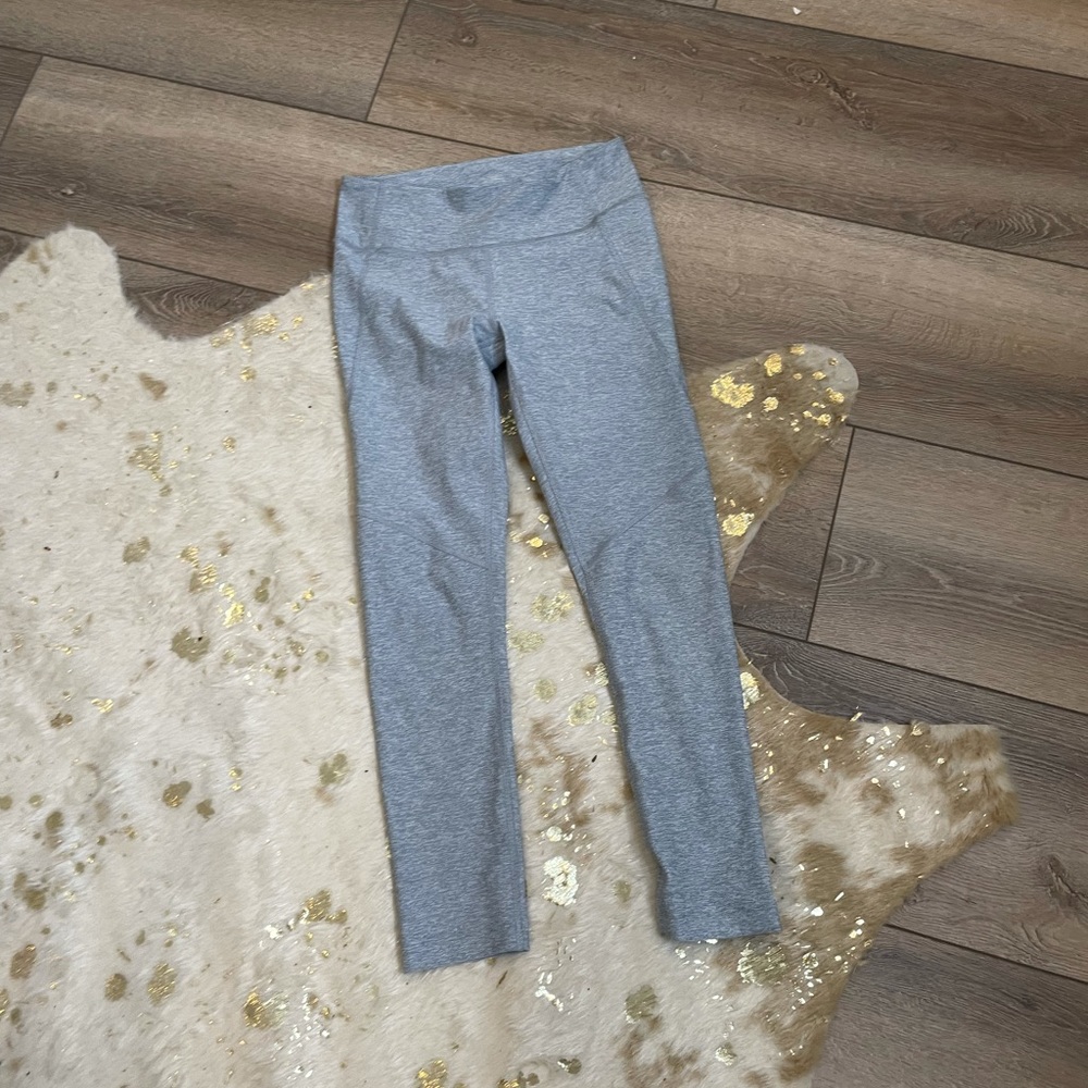 Outdoor voices Grey space dye stripe leggings